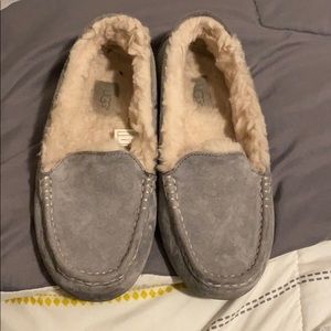 Light blue UGG moccasins